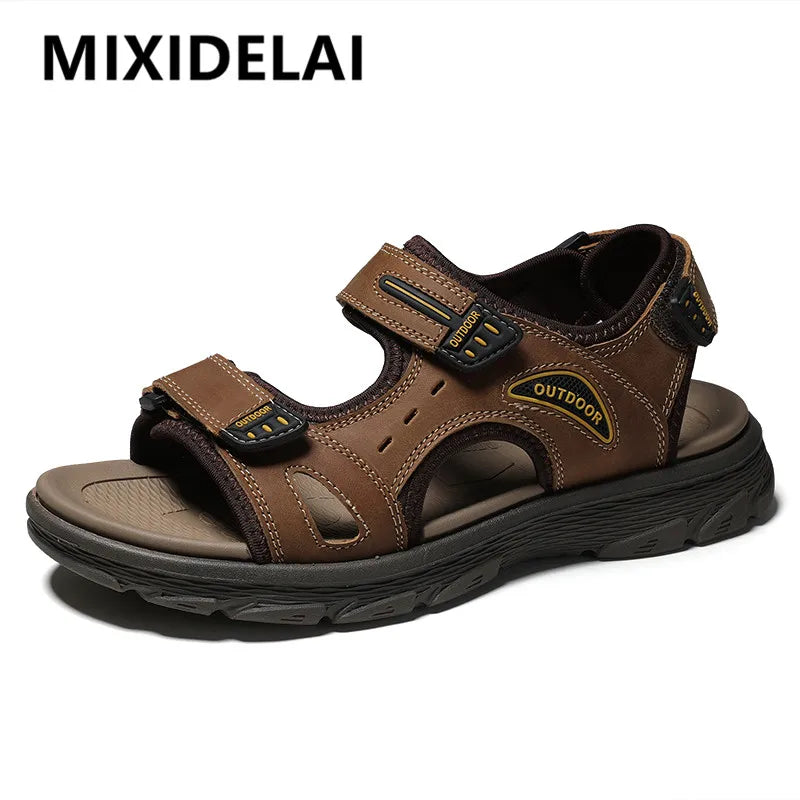 Sandales Cuir Véritable Homme